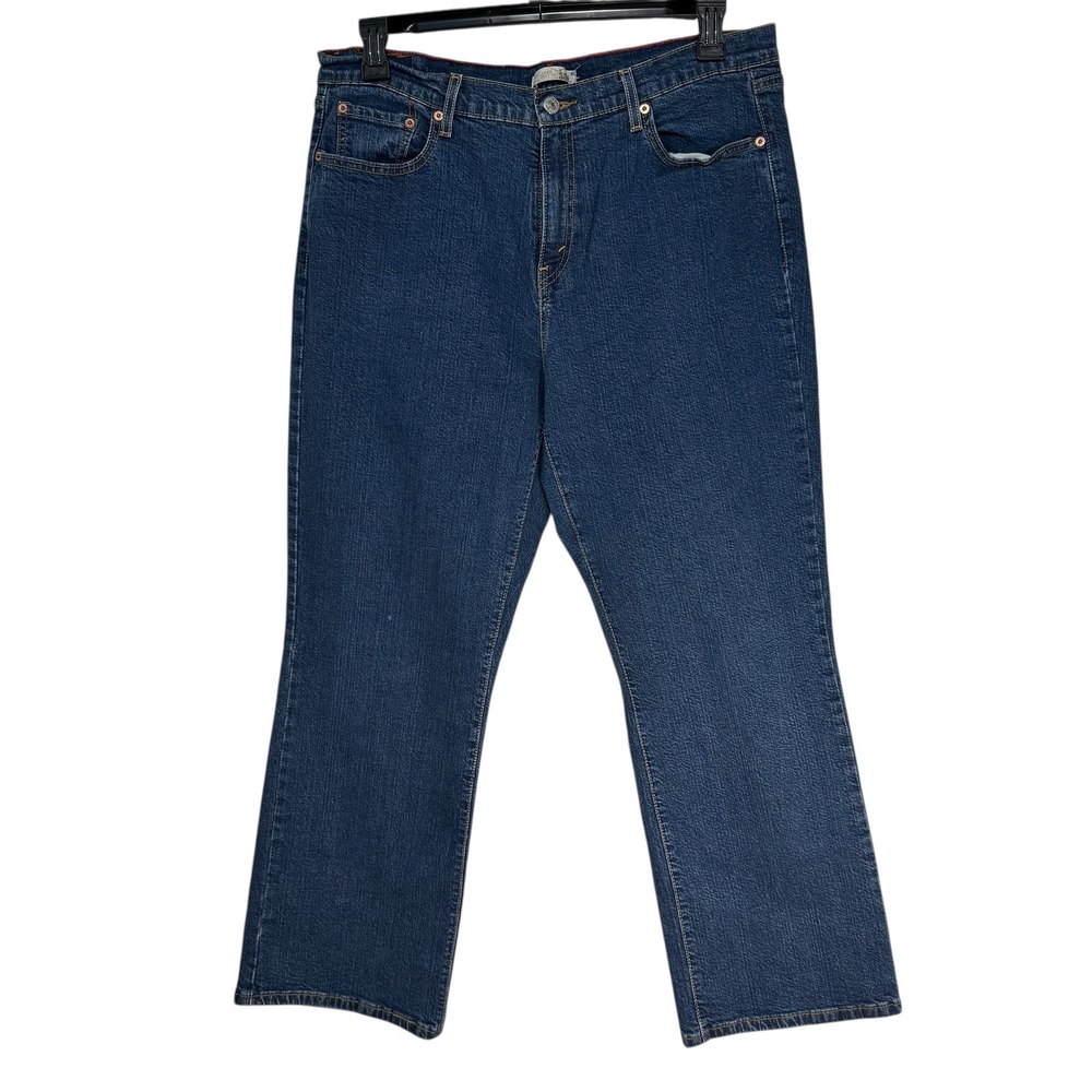 Levi Strauss & Co Womens 18M Relaxed Fit Mid‎ Rise Bootcut Jeans Blue Denim